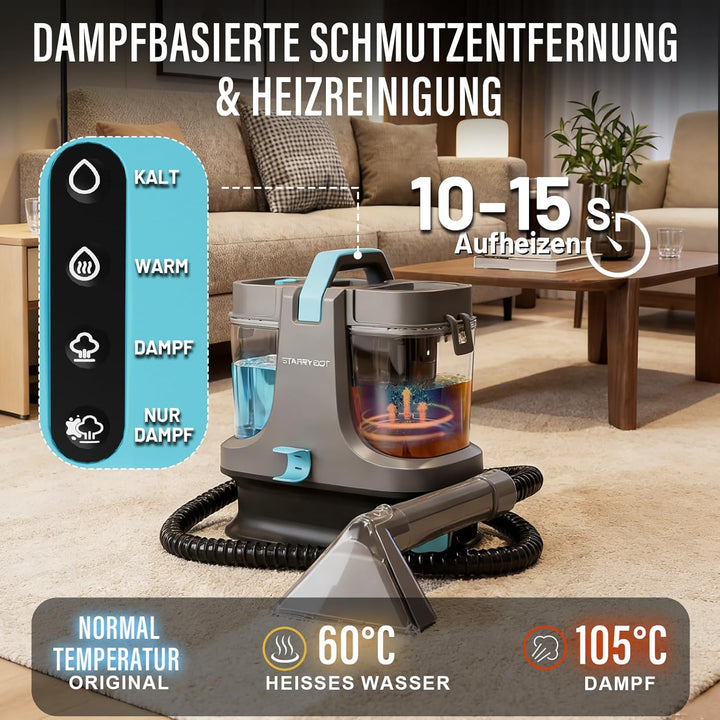 STARRYBOT 1500W Tragbarer Waschsauger