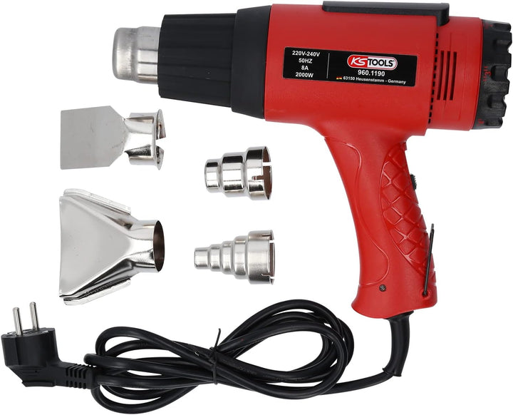KS Tools 960.1190 Heissluft-Gerät Satz inkl. 4 Aufsätze