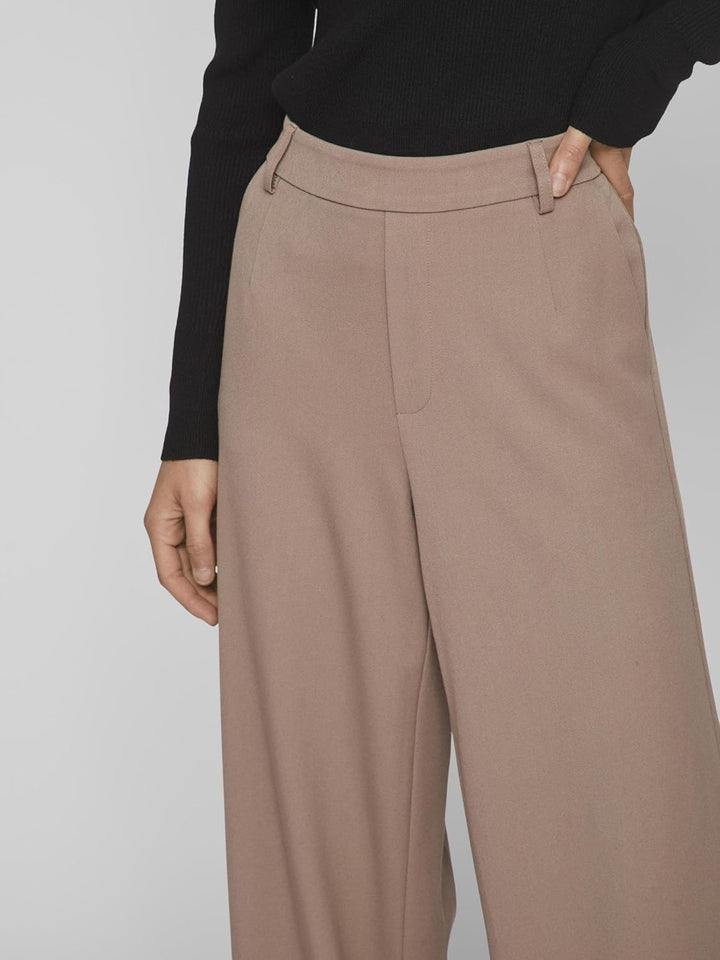 Vila Damen Vivarone Hw Wide Pant-Noos Stoffhose 36 Brown Lentil, 36 Brown Lentil