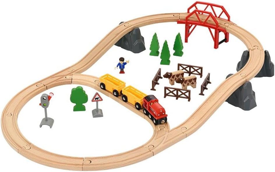 BRIO World AB 33909 - Countryside Hill Set, Bahnset, mehrfarbig