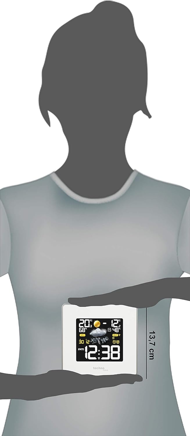 Technoline WS 6440 moderne Wetterstation mit Funkuhr, Temperatur-,Luftfeuchte-, und Luftdruckanzeige