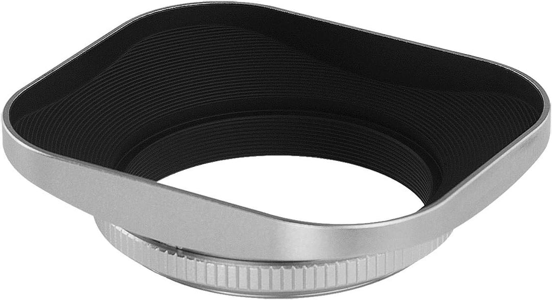 Haoge LH-S46T 46mm Metall Rechteckig Einschrauben Sonnenblende Gegenlichtblende mit Kappe für 46mm C