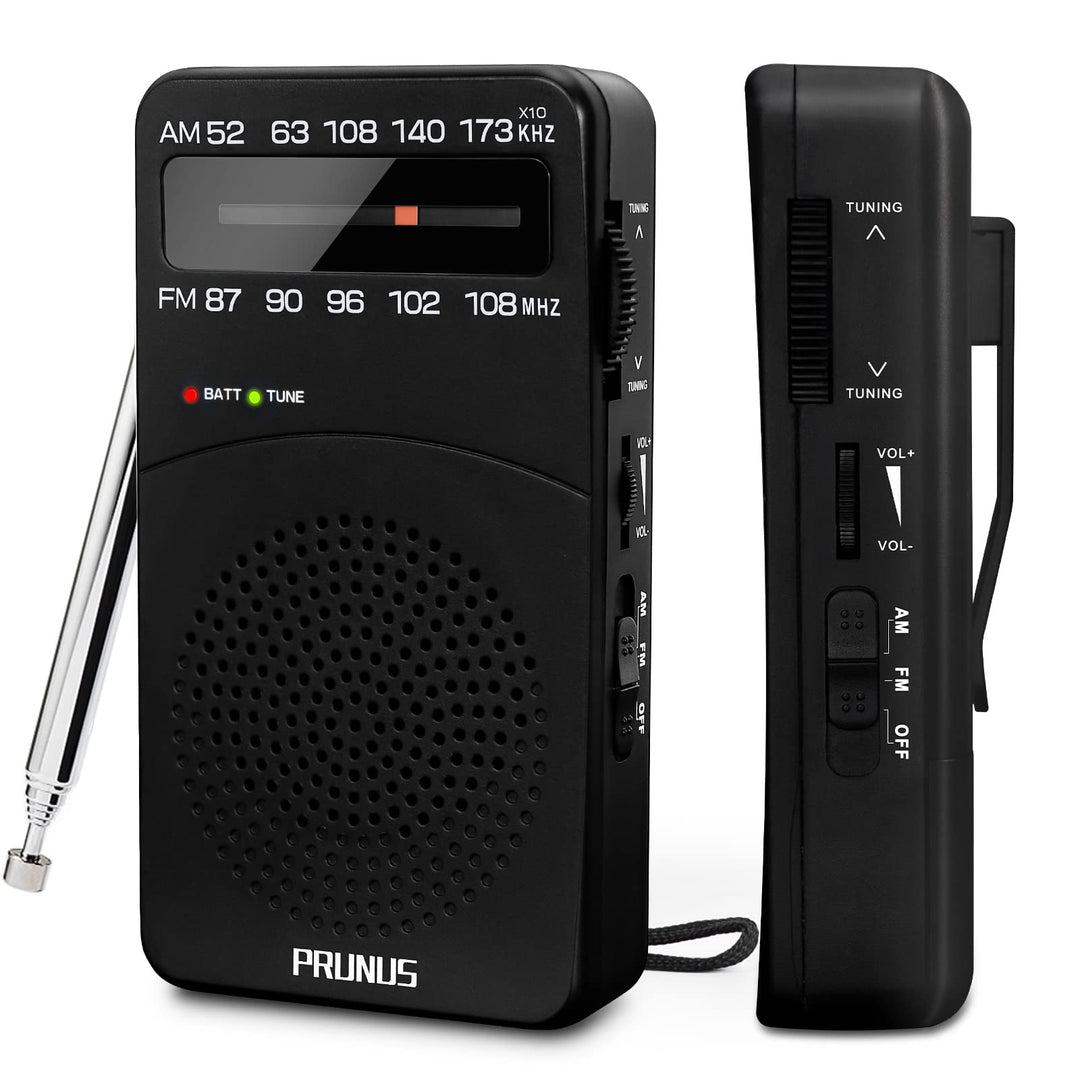 PRUNUS J-166 AM FM UKW Radio Batteriebetrieben, Transistorradio Weltempfänger Radio mit grossartiger