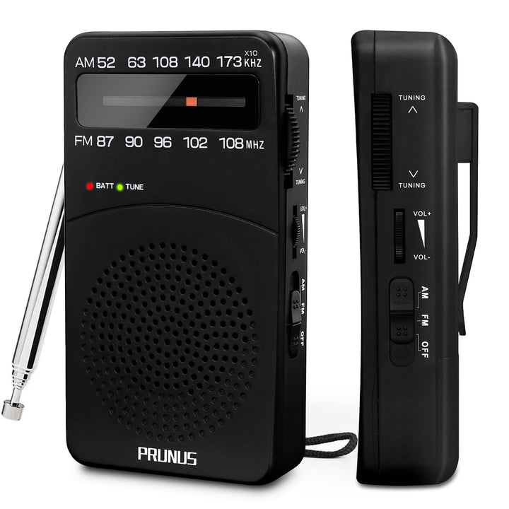 PRUNUS J-166 AM FM UKW Radio Batteriebetrieben, Transistorradio Weltempfänger Radio mit grossartiger