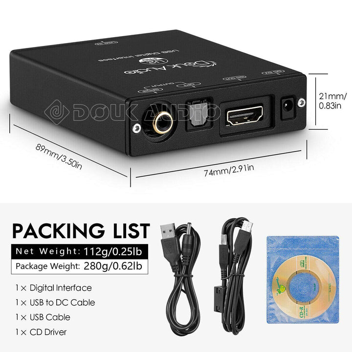 Mini XMOS XU208 Digitale Schnittstelle USB zu Koaxial/Optisch/HDMI/12S Konverter Digital Interface A