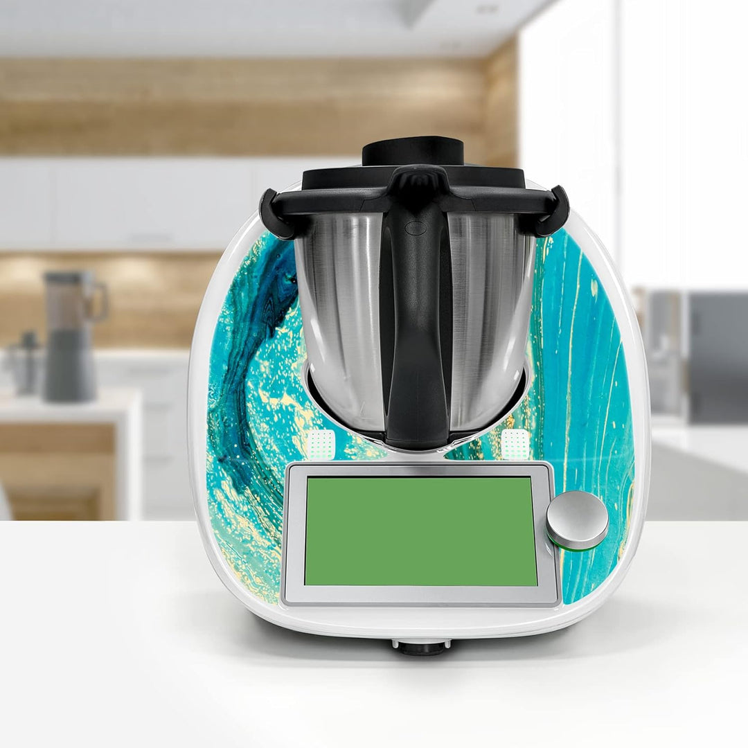 Deko Schutz Aufkleber kompatibel mit Küchenmaschine Thermomix TM6 Design Sticker Klebefolie Zubehör