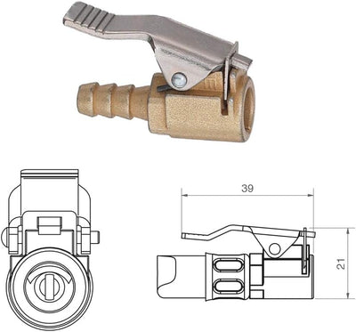 DF DF11046 Reifenfüller geeicht: Reifenfüllgerät, Momentstecker, 4er