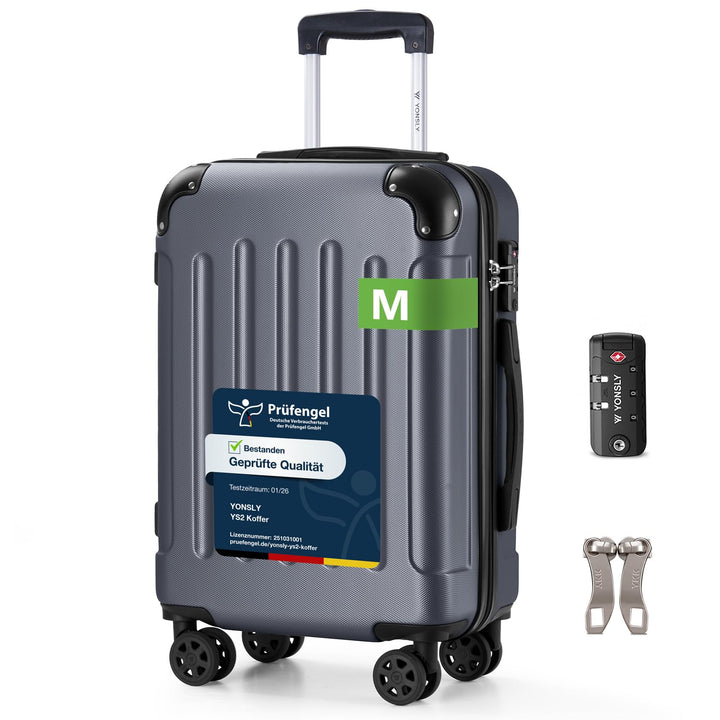 Suitcase, TSA-Schloss YKK-Reissverschluss Reisekoffer, Hartschalenkoffer, Gepäck Trolley, Kabinenkof