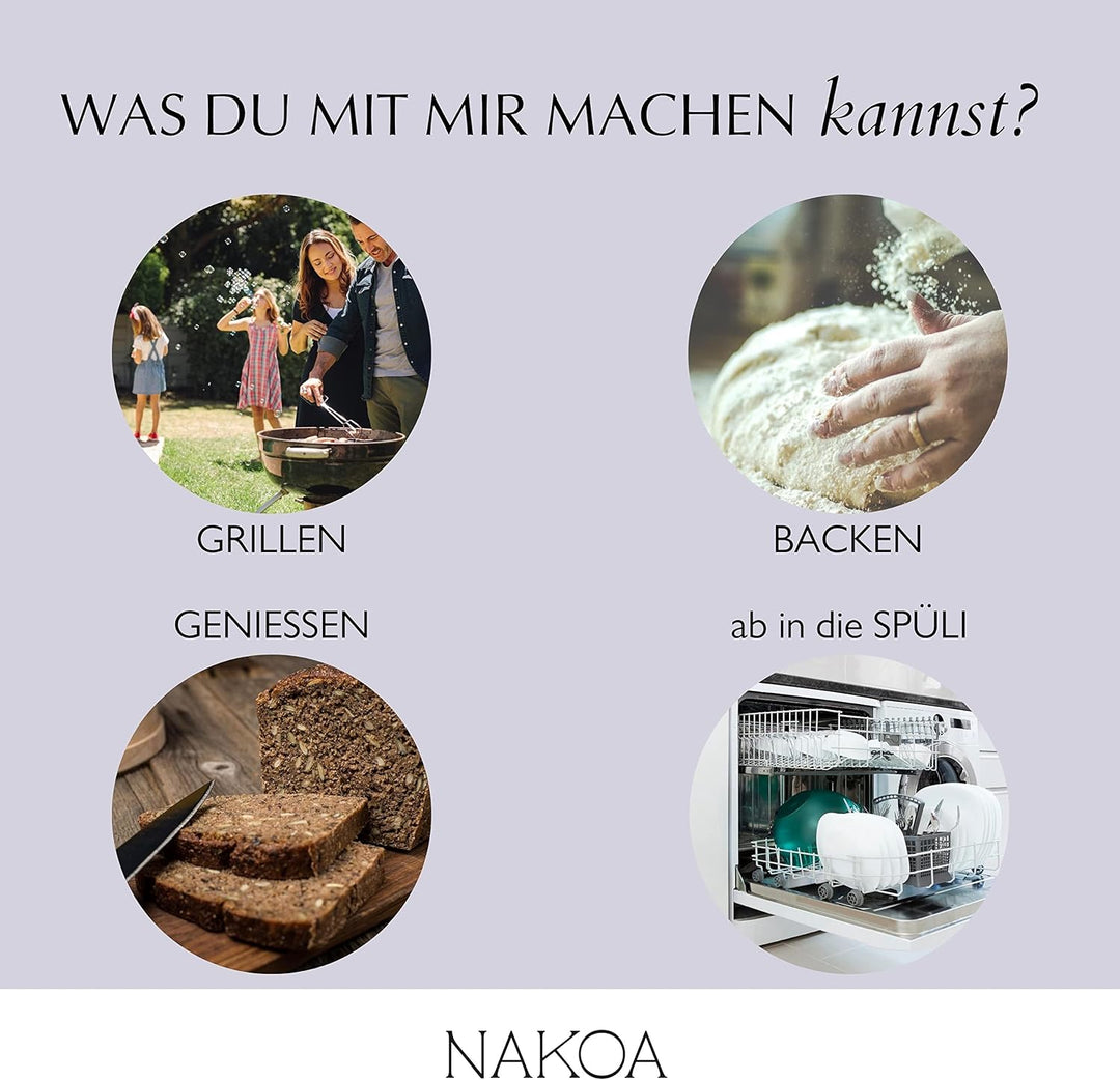 NAKOA Brotbackform aus natürlichen Rohstoffen mit hervorragender Antihaftwirkung I Kastenform Brotba