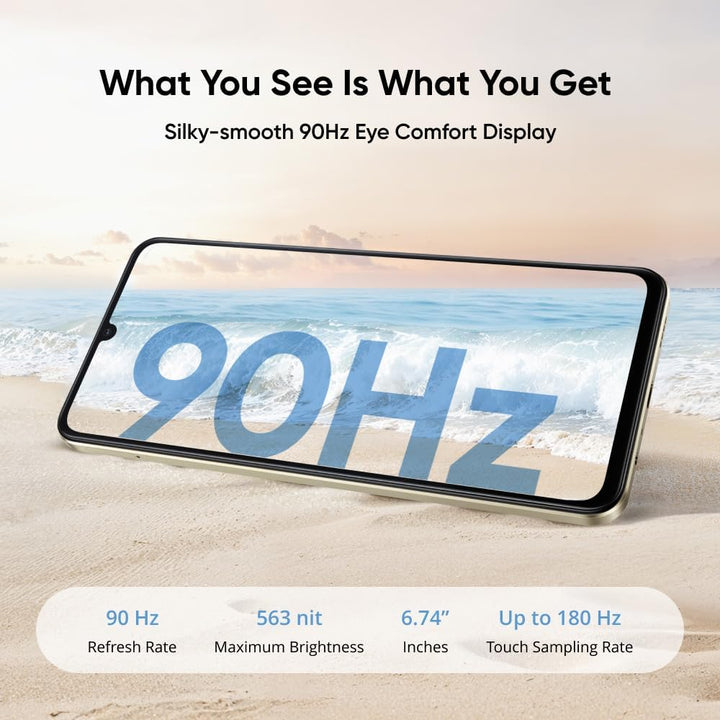 realme Note 70T Smartphone 4+256 GB, 6000 mAh Akku, 15 W Schnellladung mit 6 W Rückladung, 24 GB dyn
