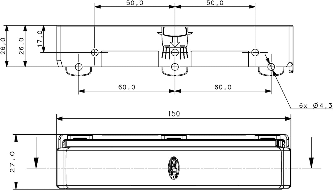 HELLA - LED-Tagfahrleuchte - LEDayLine Zero - 12V - gerade - Lichtscheibenfarbe: glasklar - LED-Lich