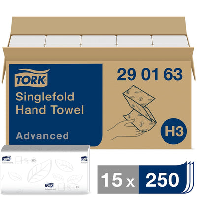 Tork Zickzack Papierhandtücher Advanced 290163 - H3 Falthandtücher für Papierhandtuchspender - saugf