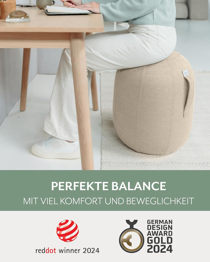 VLUV KAPSUL SOVA Balance-KAPSEL, luftgefüllter Sitzhocker, ergonomisches Sitzen, platzsparend & flex