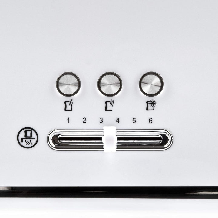 Girmi TP91 Toaster XL, 1500 W, Kunststoff, weiss 4 Toast, 4 Toast