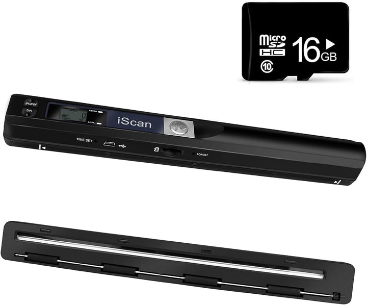 AOZBZ Portable Document Scanner Dokumentenscanner, 900DPI Mobile USB Handscanner A4 Farb Photo Scann