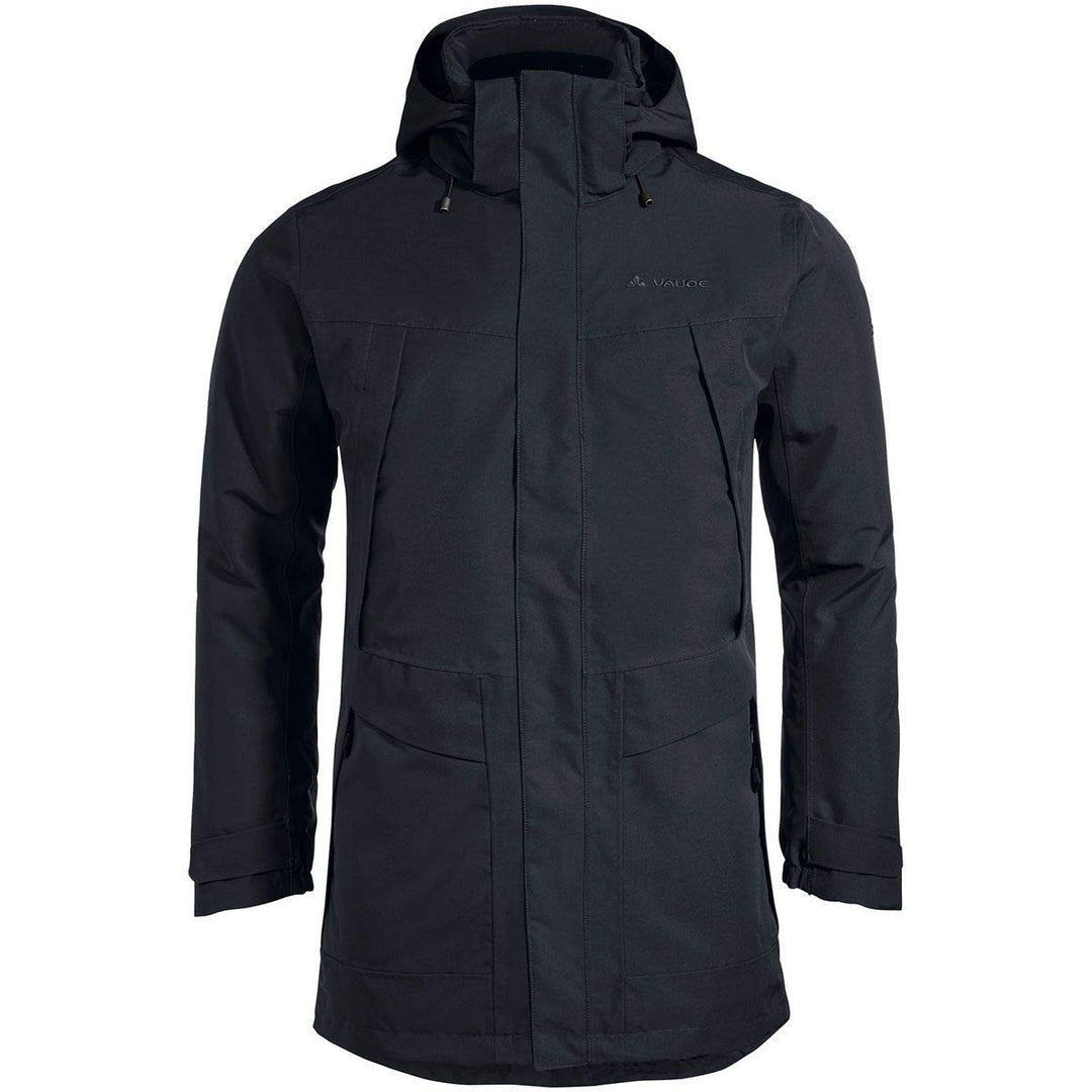 VAUDE Men's Idris Wool Parka - Winterparka Herren - wasserdicht M Schwarz, M Schwarz