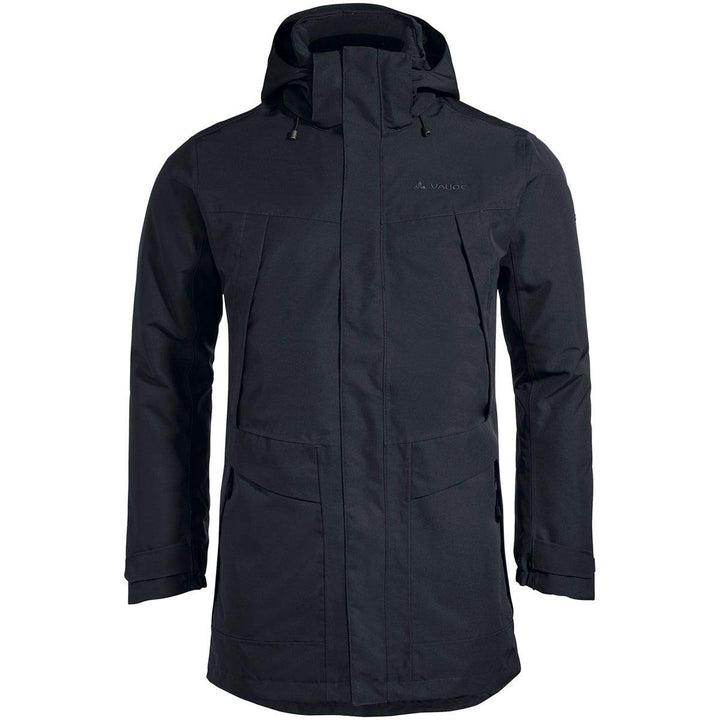 VAUDE Men's Idris Wool Parka - Winterparka Herren - wasserdicht M Schwarz, M Schwarz