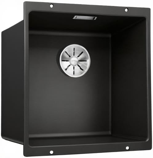 BLANCO SUBLINE 400-U | SILGRANIT schwarz | Einbauart: Unterbau | ohne Ablauffernbedienung | 50er Unt