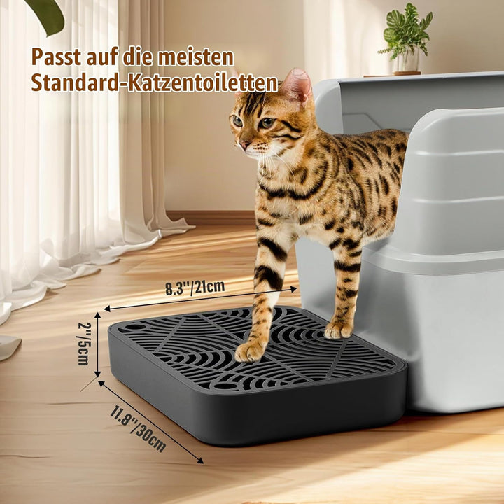 Kunststoff Katzentreppe, Katzentoilettenrampe mit Filterfunktion, Katzenstreu-Filterpedal für Kätzch