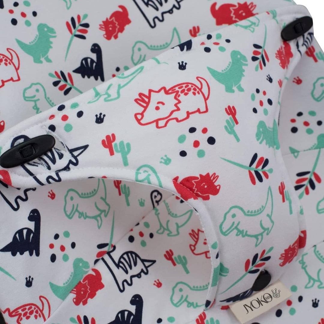 JYOKO KIDS Bezug kompatibel mit Babybjorn Bliss, Balance, Soft (DINO PARTY, Baumwolle), Dino Party
