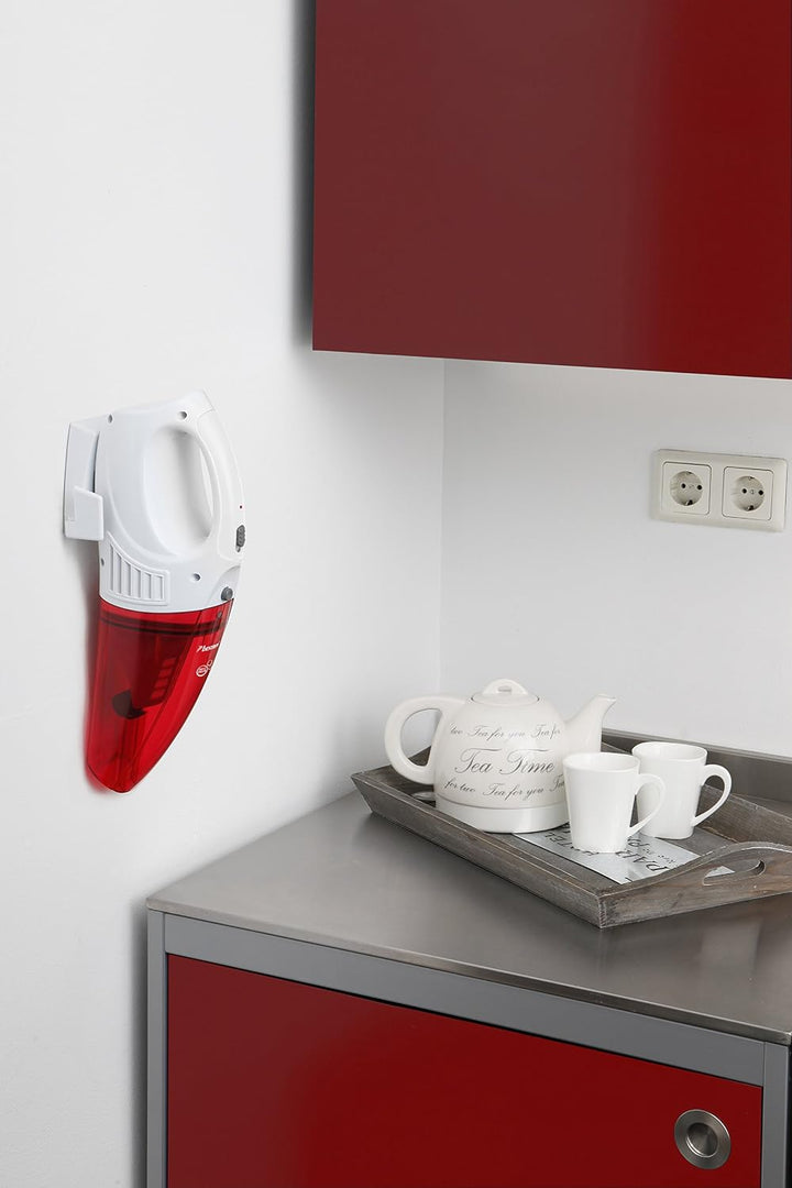 Bestron Kabelloser Handsauger, Für nasse und trockene Oberflächen, Kapazität: 450 ml , 25 Watt, Rot/