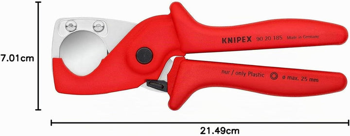 KNIPEX PlastiCut Schlauch- und Schutzrohrschneider bis 25 mm 90 20 185 Rohrschneider, flexible Rohre