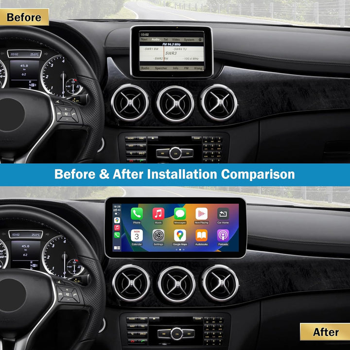 Ninetom Autoradio 12,3 Zoll Touchscreen für 2013-2015 Mercedes Benz A/B-Klasse GLA CLA W176 W246 C11