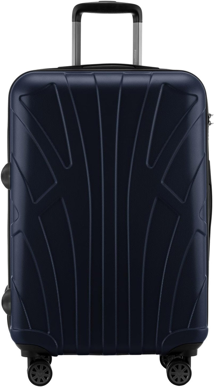 Suitline 3er Koffer-Set Trolley-Set Rollkoffer Hartschalen-Koffer Reisekoffer, TSA, (55 cm, 66 cm, 7