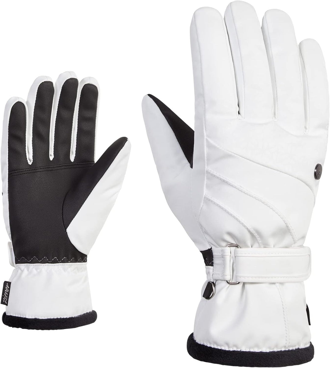 Ziener Damen Kasa Ski-Handschuhe/Wintersport | extra warm, atmungsaktiv, G-Loft 8.5 Weiss, 8.5 Weiss