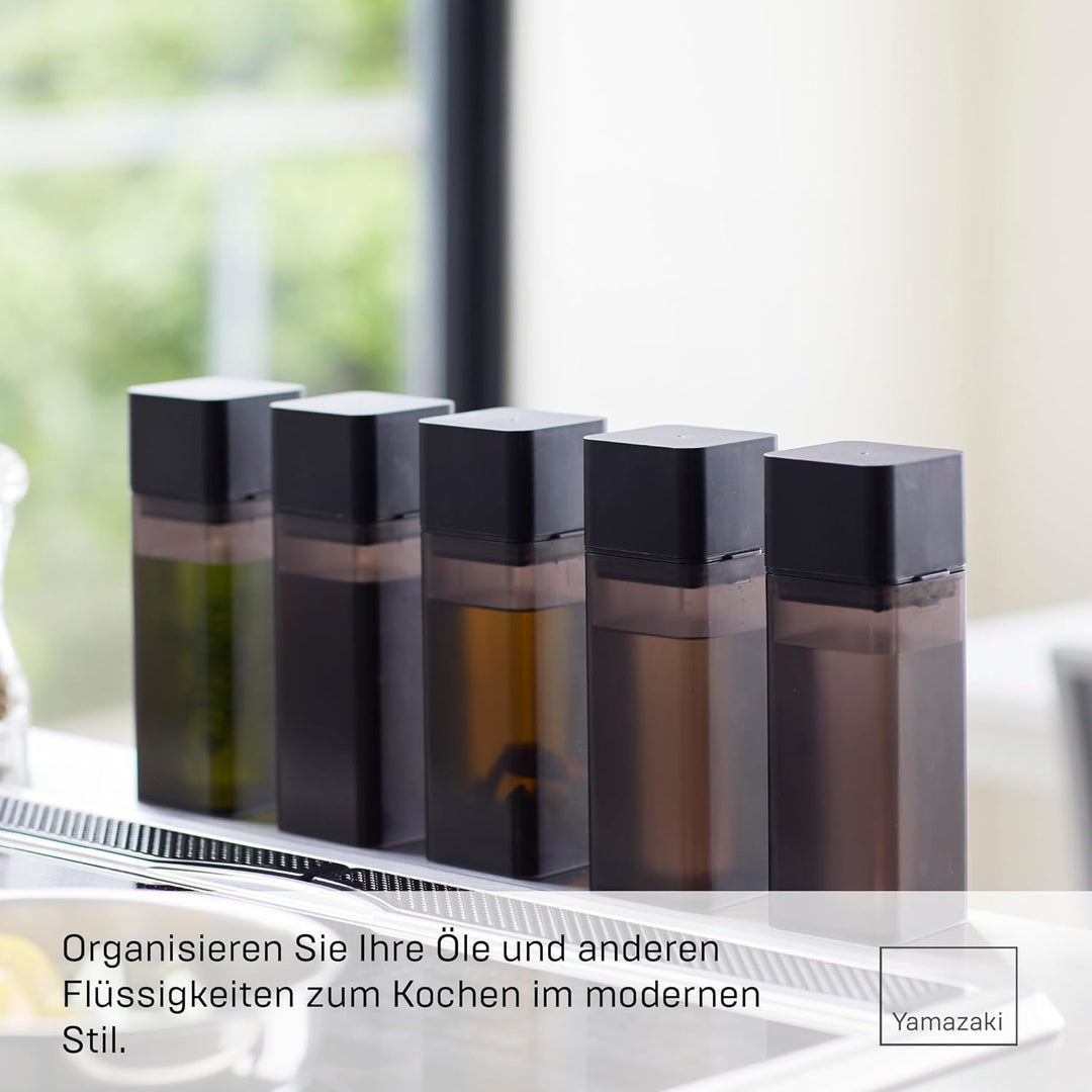 YAMAZAKI 4843 Tower Gewürzfläschchen, ABS Harz/Polypropylen, Minimalistisches Design, Acrylonitrile