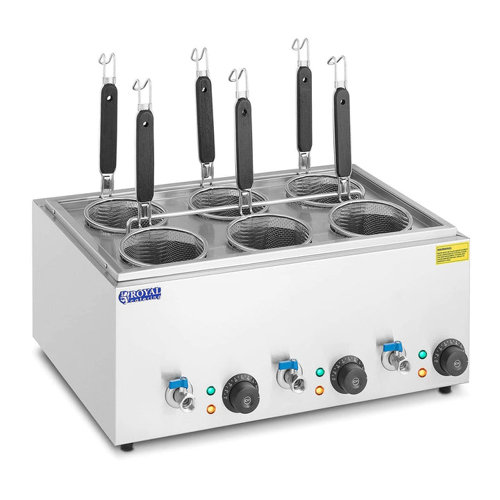 Royal Catering RC-PM006 Nudelkocher mit 6 Körben Temperatur: 30-110 °C Pastakocher Pasta-Station Nud