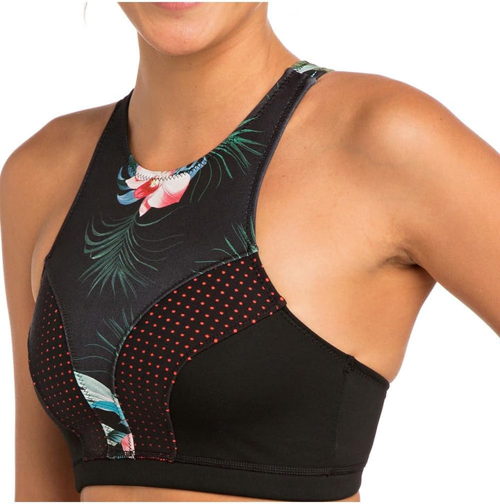 RIP CURL Bikini G Bomb Hi Neck Top Bikini Top, Schwarz 8 US