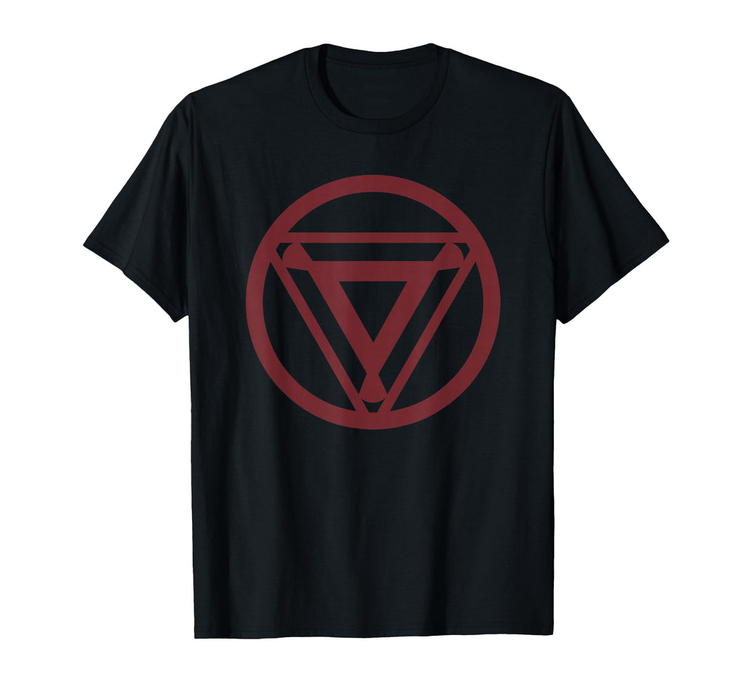 Womens Marvel Iron Man Arc Reactor Emblem Graphic T-Shirt Small Black