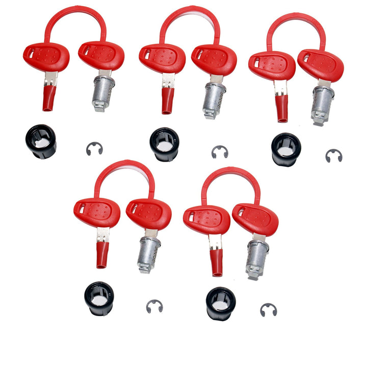 Givi Z1382 Gleichsperrendes-Schloss-Set, 5-Fach, Legierter Stahl, Schwarz, 40
