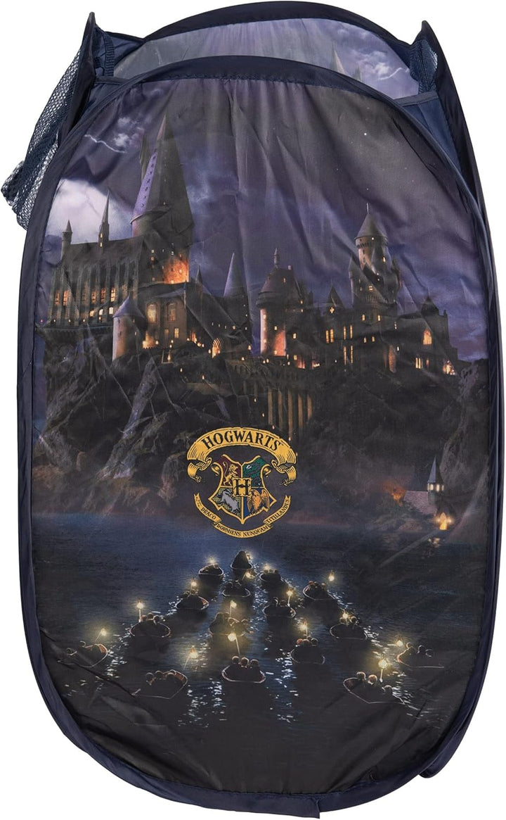 Harry Potter Hogwarts - Faltbarer Kinder POP-UP Aufbewahrungskorb Kinderzimmer Wäschekorb Blau 36 x