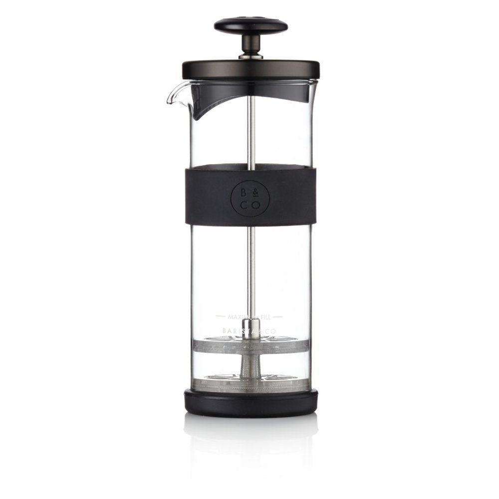 Barista and Co Milchaufschäumer mit Silikongriff, Geschützmetall, Acryl
