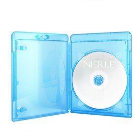 Amaray Blu-ray Hüllen, Slim 11 mm, Maschinen-pack-Qualität, Transparent, Blau, 25 Stück