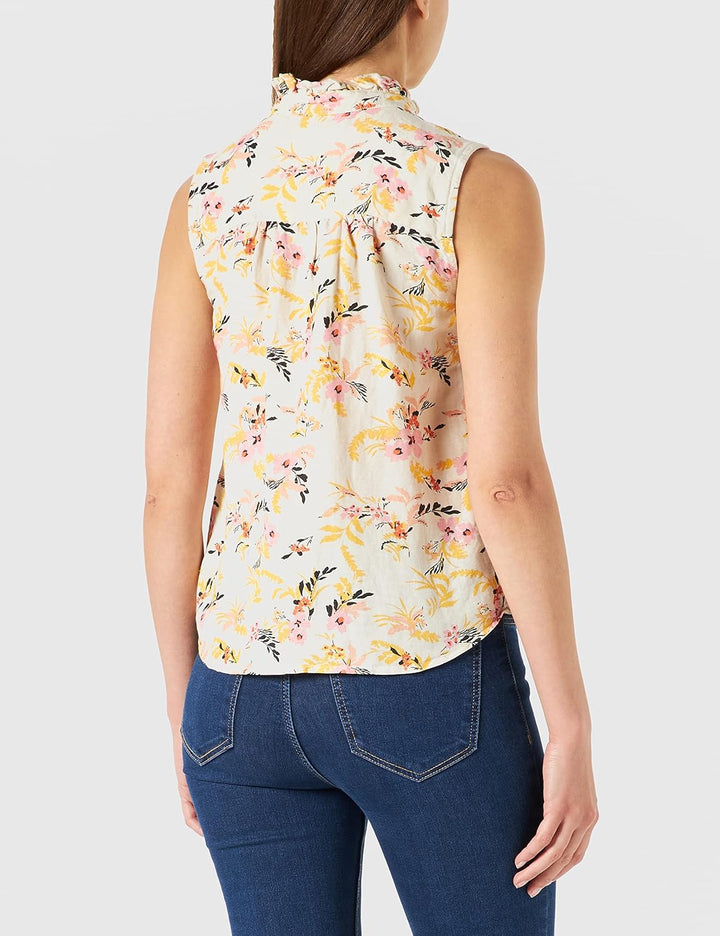 Part Two Damen Poulapw to Classic Fit Shirt, Peony Leaf Bouquet Print, XS