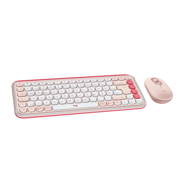 Logitech POP ICON COMBO, Bluetooth-Tastatur-Maus-Set, komfortables Tippen, programmierbare Tasten, l