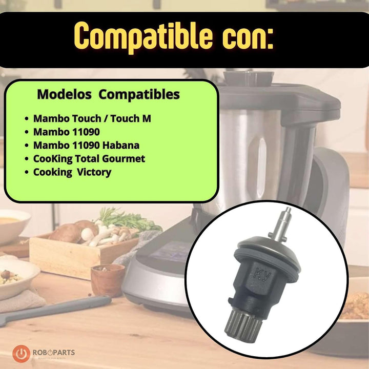 Roboparts® Ersatzgetriebe für Küchenmaschine Cecotec Modelle Mambo Touch/M: 11090; Habana Cooking To