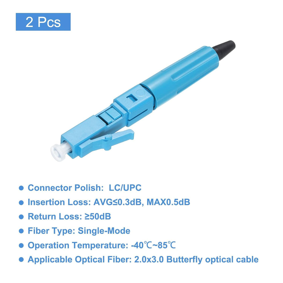 QUARKZMAN Glasfaser-Schnellverbinder-Adapter, LC/UPC Glasfaser-Montage-Anschluss Singlemode Schnelle
