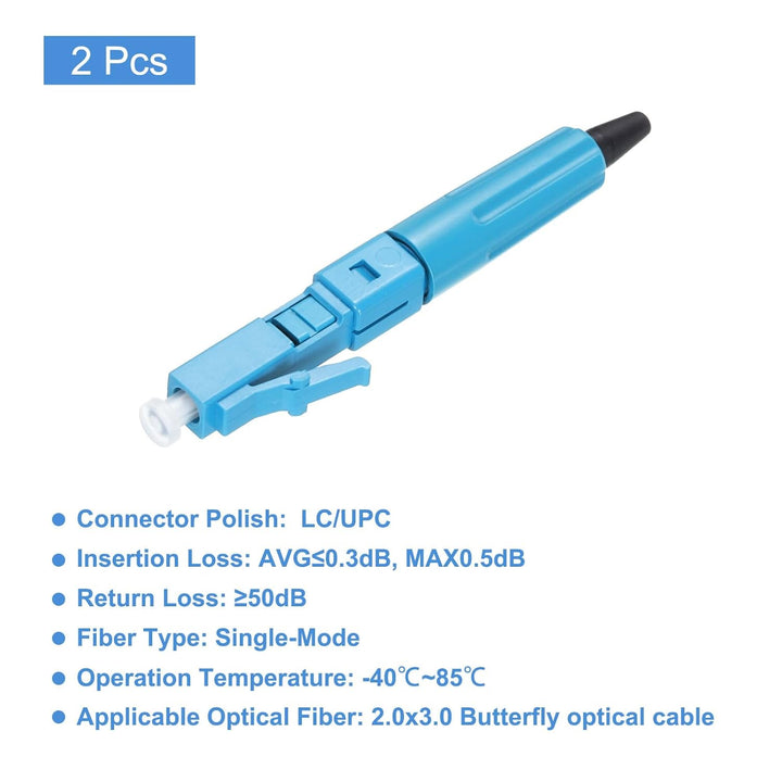 QUARKZMAN Glasfaser-Schnellverbinder-Adapter, LC/UPC Glasfaser-Montage-Anschluss Singlemode Schnelle
