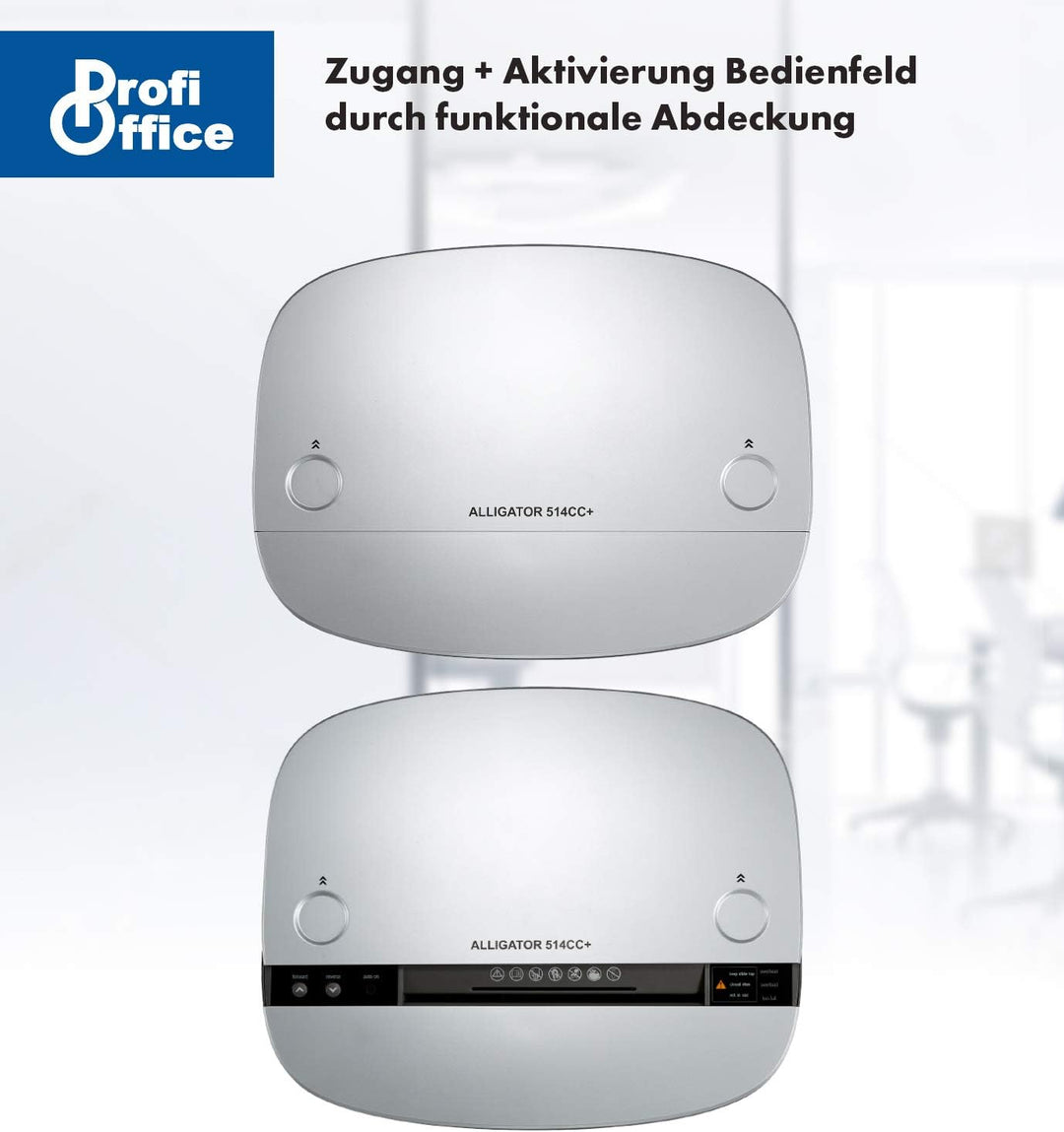 ProfiOffice® Aktenvernichter Alligator 514 CC+, Schredder, Reisswolf, Kreuzschnitt, Partikelschnitt,
