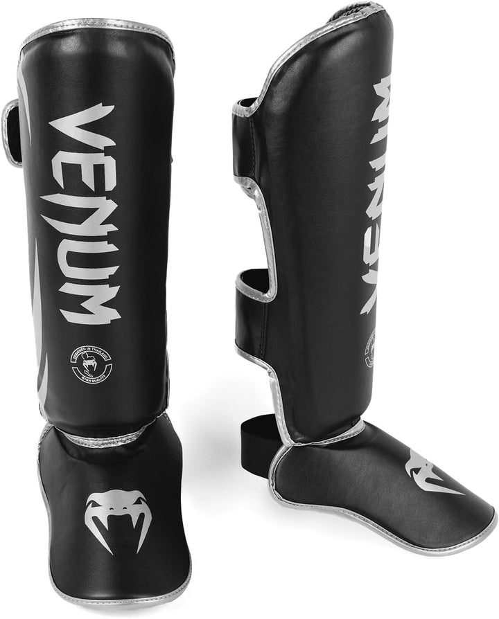 Venum Erwachsene Schienbeinshoner Challenger 2.0 L Schwarz/Silber, L Schwarz/Silber