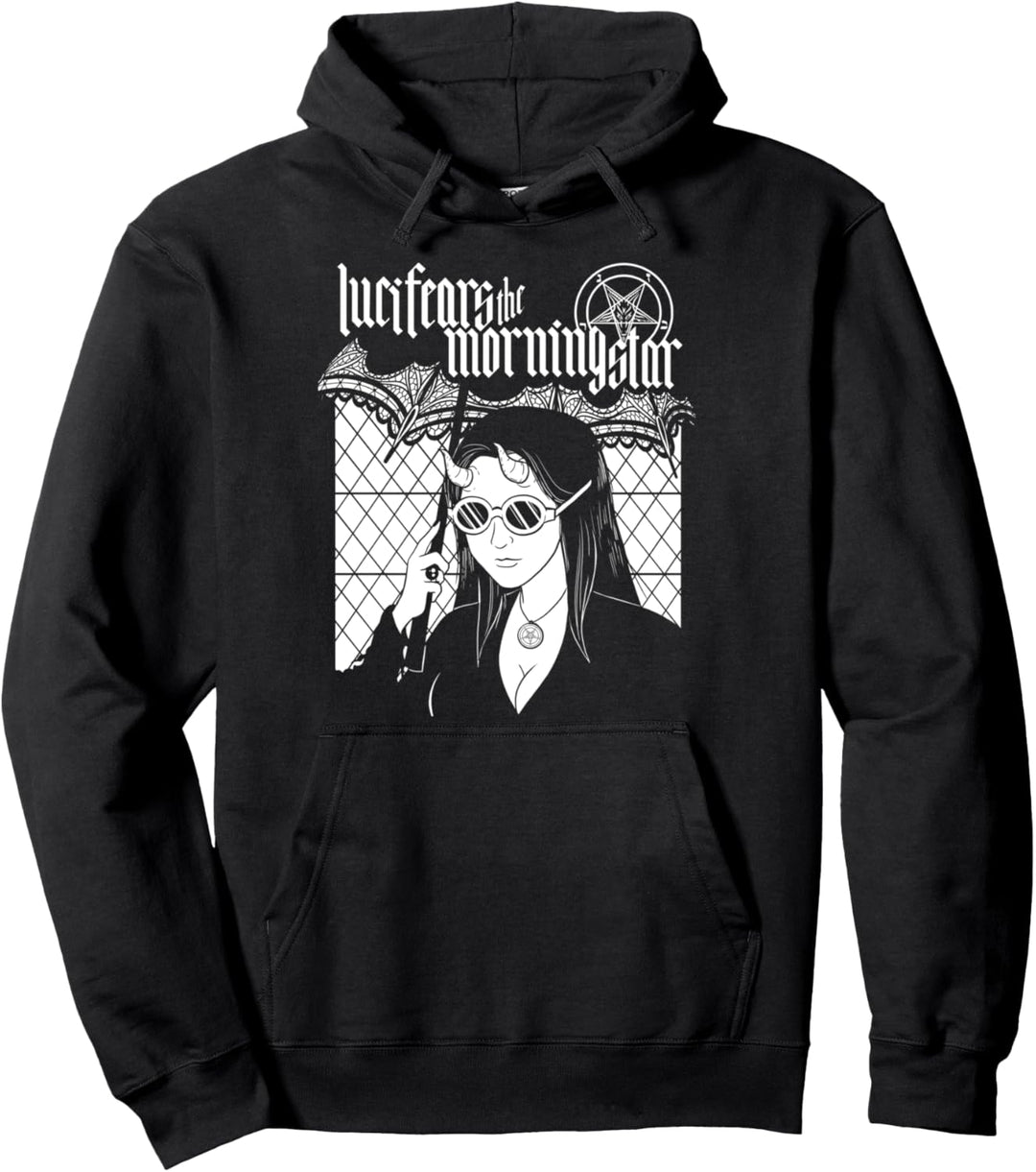 Blackcraft Lucy Lucifer fürchtet den Morgenstern-Hexen-Satan Pullover Hoodie