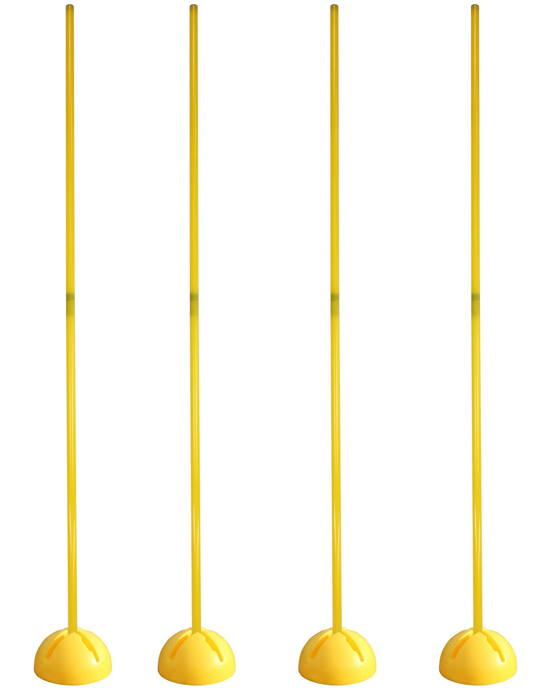 Kombi-X-Standfuss aus Kunststoff & Slalomstange 180 cm – 4er Set – befüllbarer Standfuss – Stange fü
