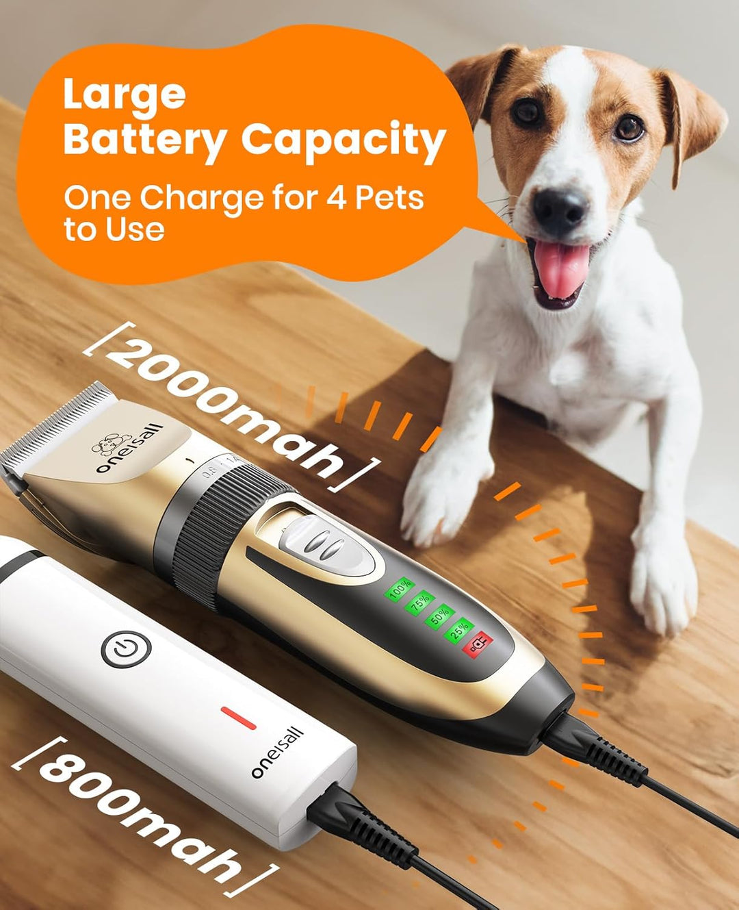 oneisall Hundeschermaschine und Hundepfoten Trimmer Set Leise 2-in-1 Katze Tierhaarschneidemaschine