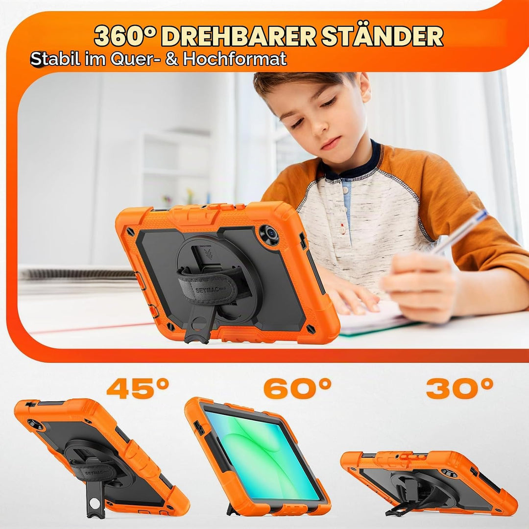 SEYMAC stock Hülle für Samsung Galaxy Tab A11/A9 8,7 Zoll 2025/2023, Stossfeste Hülle mit Displaysch