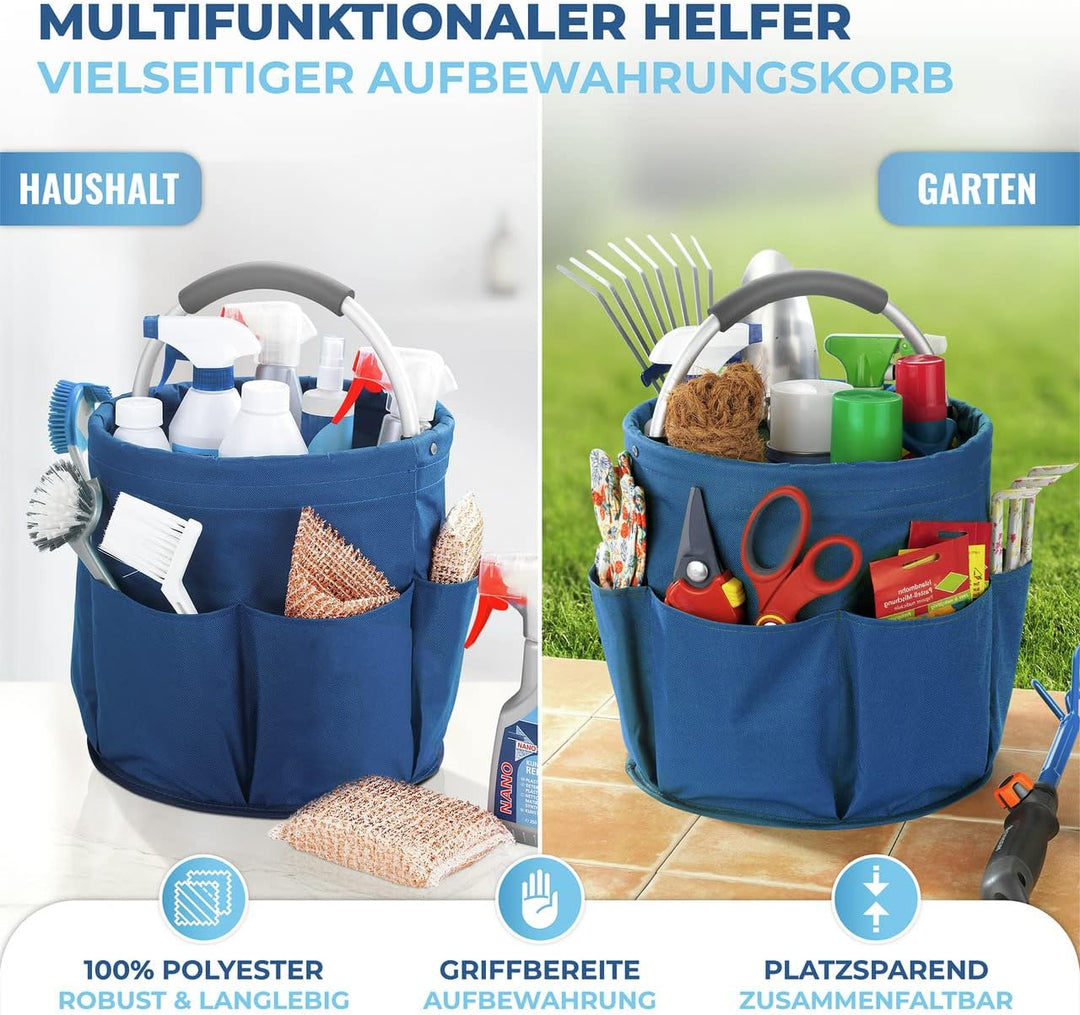 Maximex Reinigungs Caddy, 2er Set, Putztasche mit 6 Aussenfächern, 16 l Hauptfach, Organizer für Put