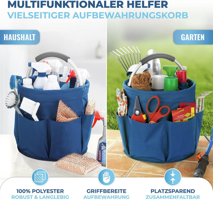 Maximex Reinigungs Caddy, 2er Set, Putztasche mit 6 Aussenfächern, 16 l Hauptfach, Organizer für Put